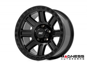 Jeep Custom Wheels (1) - Rough Country - 84 Series - Gloss Black - 17 x 8.5 / 5 x 5 / +0